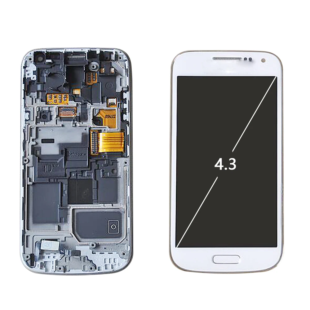

Sinbeda Super AMOLED LCD For SAMSUNG GALAXY S4 Mini Touch Screen Digitizer Assembly i9190 i9192 i9195 LCD Display With Frame