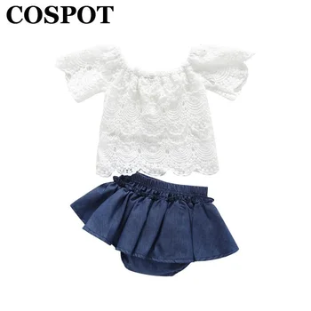 

COSPOT 2019 New Girls Summer Clothes Bebe Newborn Clothing Set Bodysuit+Shorts Baby Girl Clothes Lace Jumpsuit Girl Clothes 25