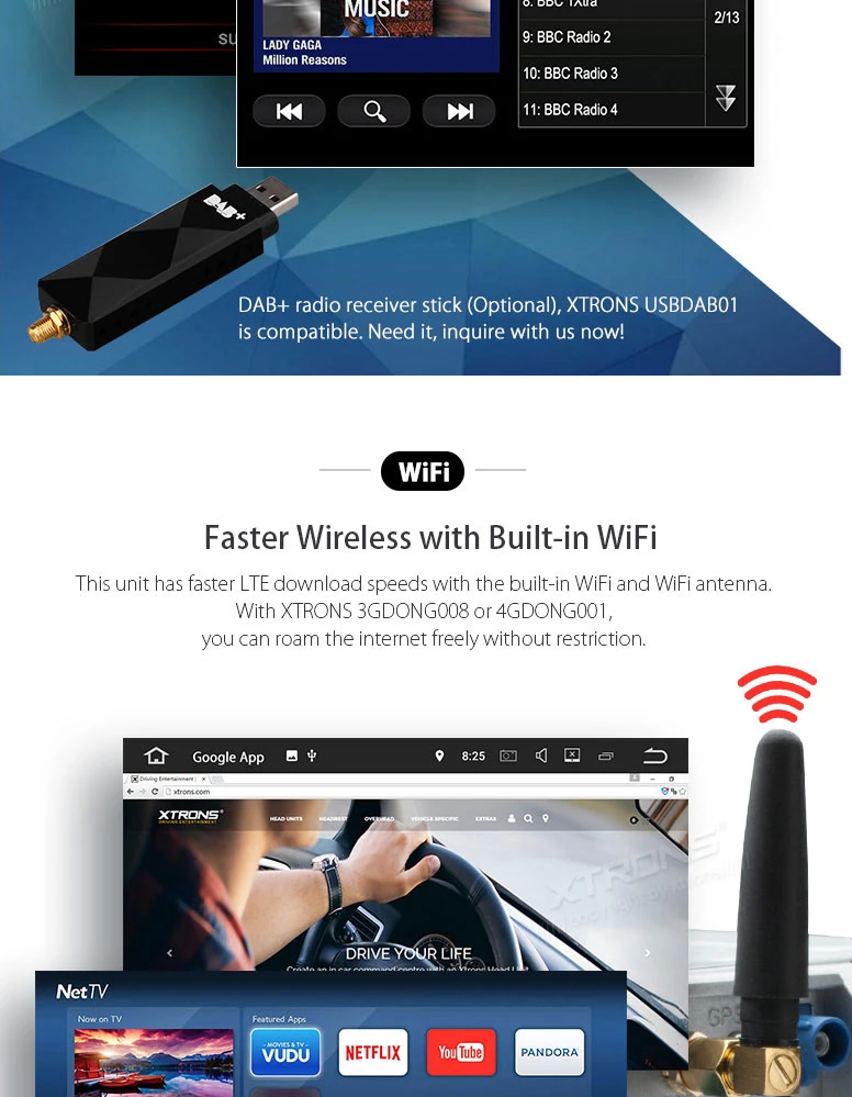 Flash Deal 8" Android 7.1 OS Car Multimedia Navigation GPS Radio for Lada Vesta 2015-2018 with 2GB RAM 16GB ROM & Multi-Window View Support 11