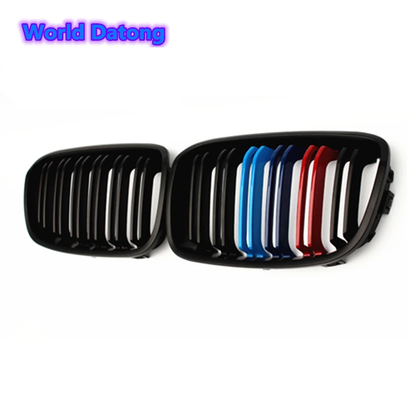 F20 гоночная решетка 2 slat M Трехцветная почечная сетка для 2011 2014 BMW 1 серия f20 f21
