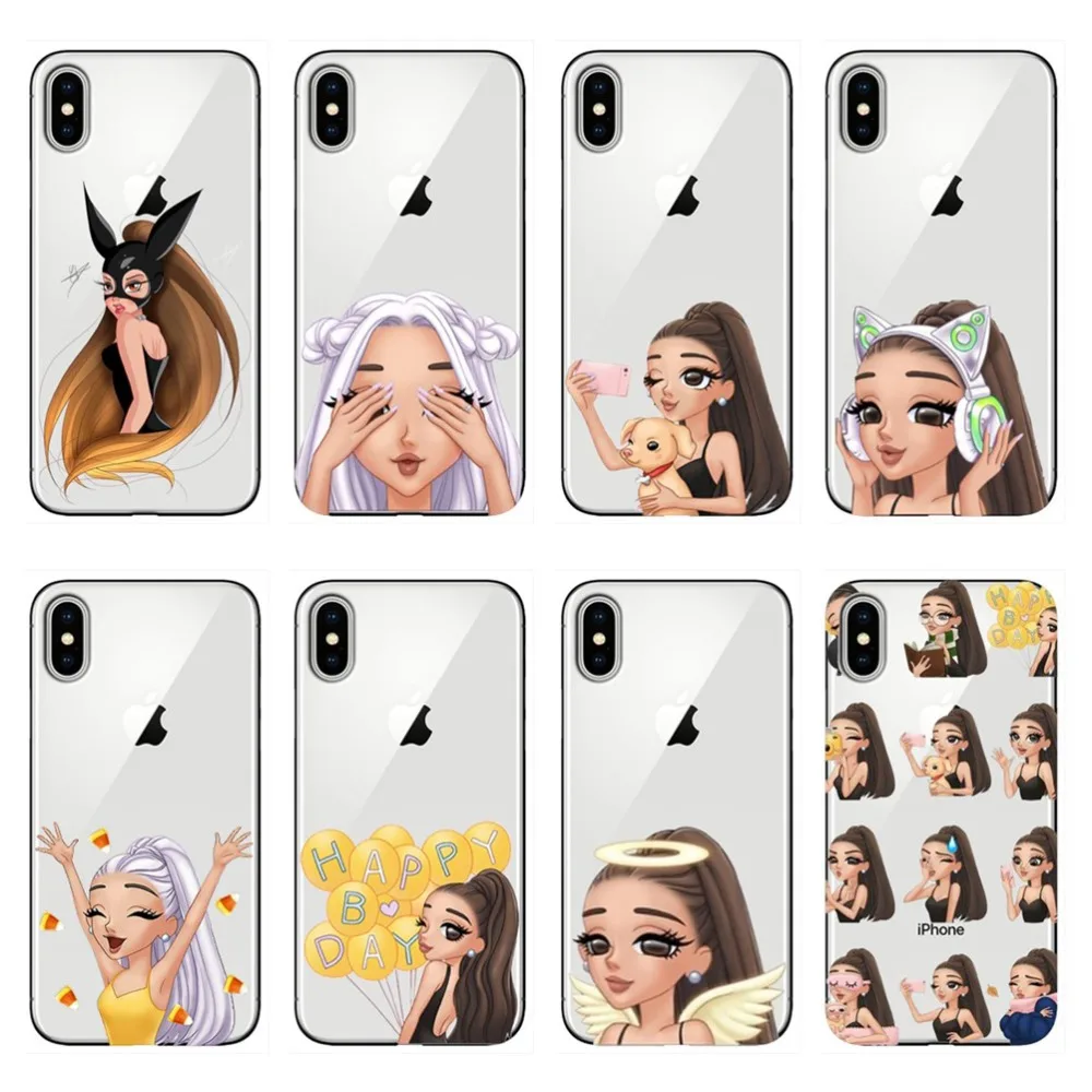 Мягкий ТПУ чехол Ariana Grande AG с радужным подсластителем для телефона iPhone 11 11pro MAX 6 6S