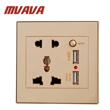 MVAVA 86 мм Смарт USB настенная розетка для ресторана и кафе пабов Универсальный адаптер питания настенная розетка панель Пластина Монтажная коробка вилка