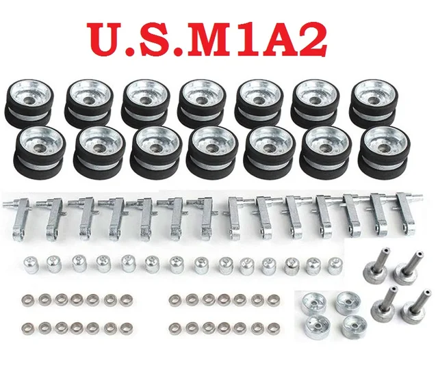 Cheap henglong 3918-1 U.S.M1A2  1/16 RC tank upgrade parts metal wheels hub set /Driving wheel/Induction wheel