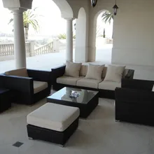 LA открытый ротанга секционный любую погоду фантазии Плетеный 6 шт. диван набор