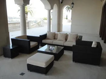 

LA outdoor rattan sectional all weather fancy wicker 6 pc sofa set