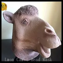 Free shipping Halloween Party Cosplay Eco-friendly Fancy Dress Latex Camel Full Head Mask Realistic Accoutrements camel Mask