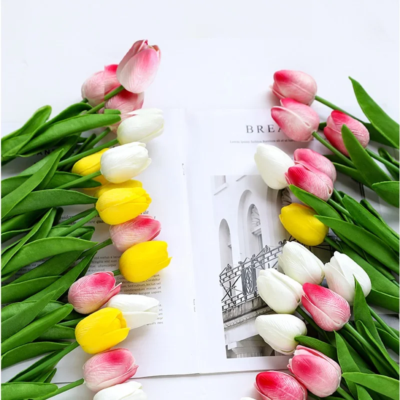 Xuanxixiaotong 5 шт./лот Искусственные цветы тюльпаны букет невесты PU Calla para decora букет цветы для дома Свадебные Декоративные