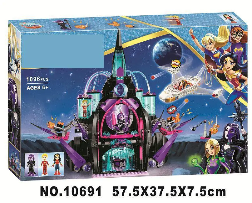 

10691 1096Pcs DC Super Hero Girls Figures Eclipso Dark Palace Building Blocks Set Bricks For Children Toys 41239