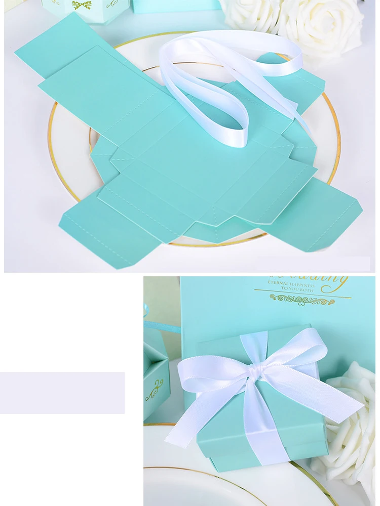 2019 Hot New Wedding Favor Tiffany Blue Candy Boxes Bridal Shower