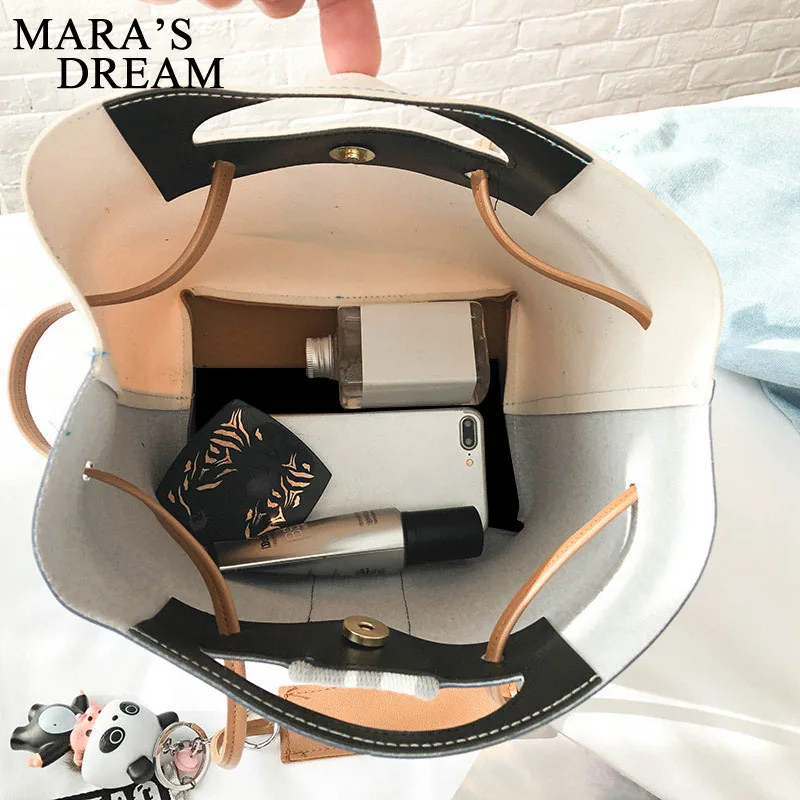 Mara's Dream 2018 женская сумка ведро модные женские сумки мессенджеры вместительные