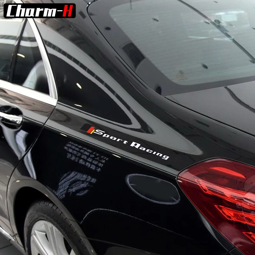 1 قطعة يعكس الجانب الخلفي درابزين شعار الرياضة سباق الرسومات المصد ملصقات صائق لمرسيدس بنز w203 w204 w212 w205 amg