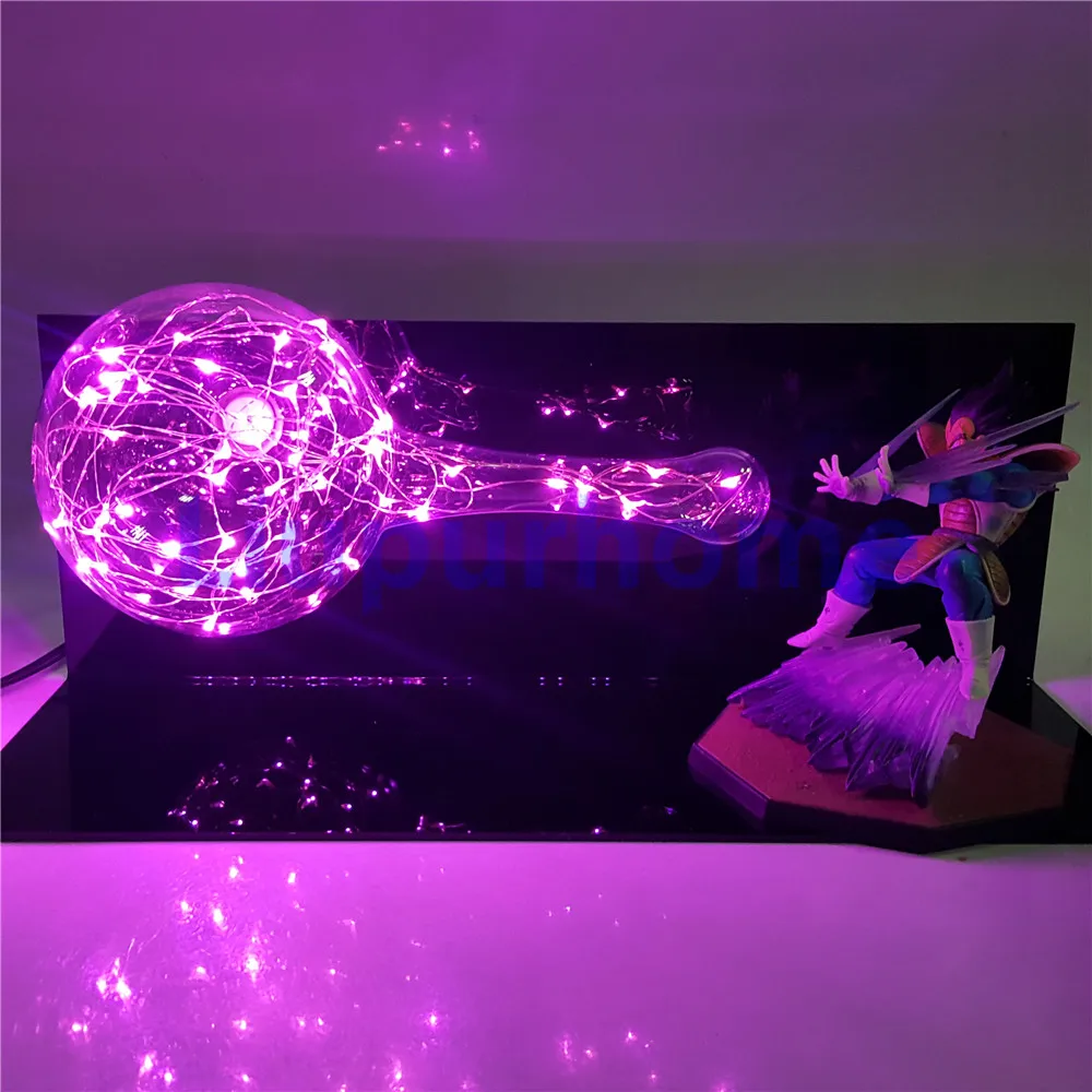 Dragon Ball Z Action Figures Vegeta Super Saiyan Final Flash Led Light Bulb Anime Super Vegeta Figurine DBZ cartoon Led Light