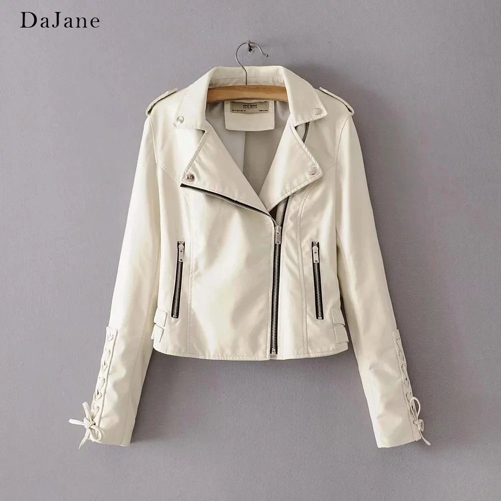 

Autumn New women's PU Leather Locomotive Jacket long-sleeved Shirt Manufacturers Leather Jacket Women