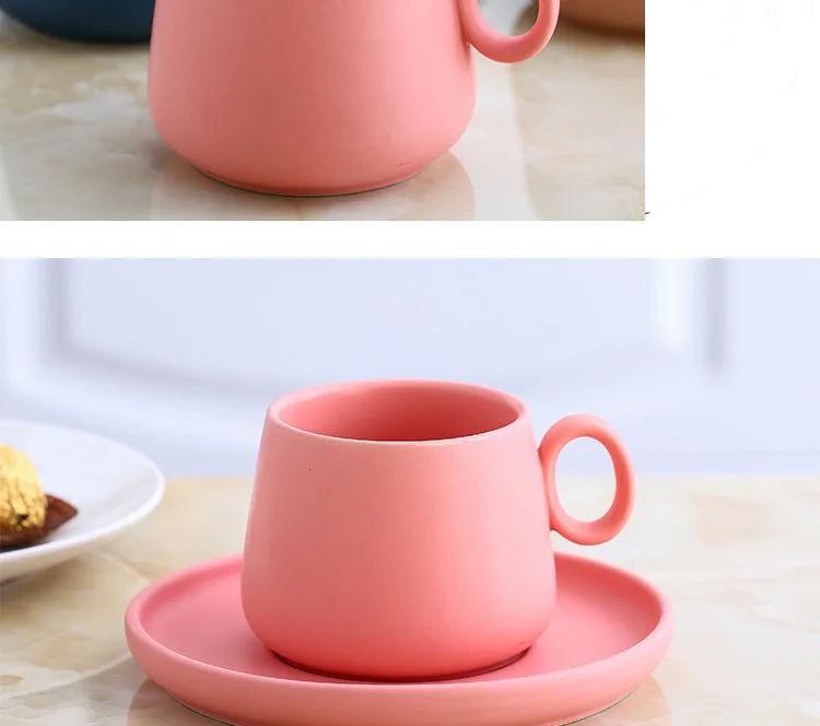 ANTOWALL Macarons матовая керамическая кофейная кружка, кружка для завтрака, чашка для воды, чайная чашка, большая кофейная чашка для живота