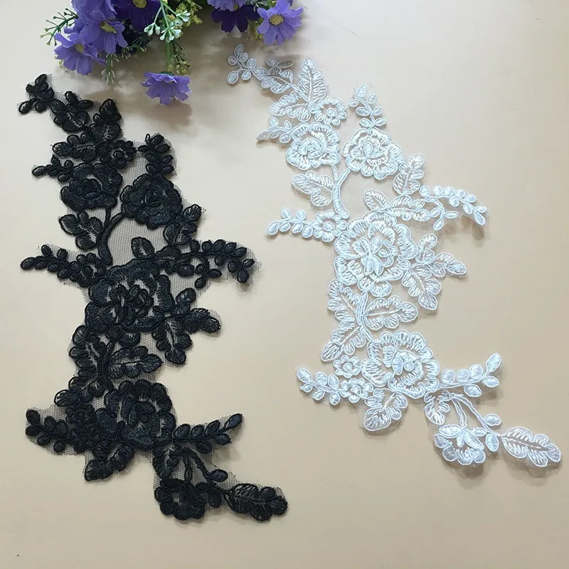 

Черно-белый шитье на вышивке, кружевная отделка, винтажная свадебная фотография, цветочный мотив 2019, 10 шт.