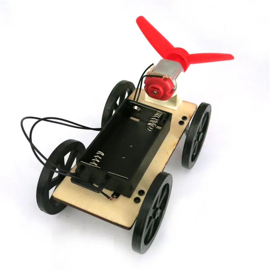 Мини ветряные игрушка DIY Car Kit образования детей гаджет хобби забавные