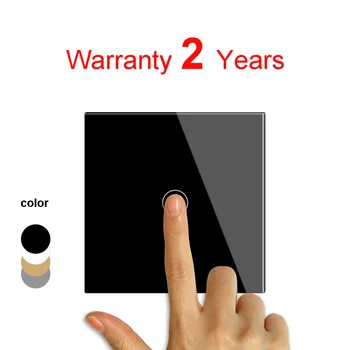 

Smartdust Villa Touch Butoon Switch Excellent Sensor 1 Way 1 Gang Glass Panel Wall Switch LED Light Touch Switch 220V