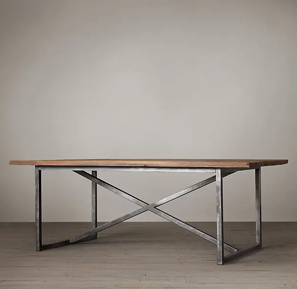 [Rural] LOFT old pine table desk Iron retro American country to do the | Продукты