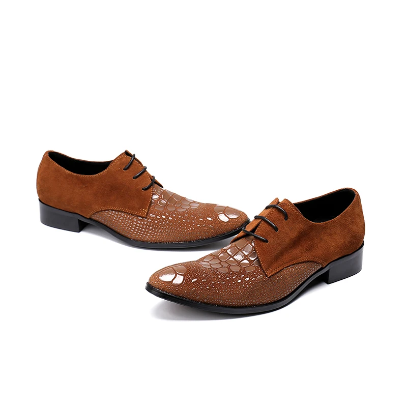 Legal Show Negócios Cavalheiro Rendas Calcanhar Nova Apontado Até as Homens Robusto Do Designers Show Dedo 2018 Moda Zapatos Calçados Crocodilo As Pé Couro De Sapatos 6q8nB