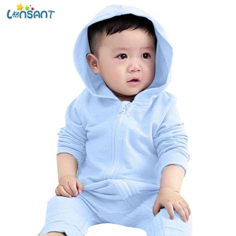 

LONSANT Jumpsuit Baby Boy Girl Hooded Newborn Infant Dinosaur Romper Outfits Clothes Long Sleeve Baby Rompers Comfortable N30