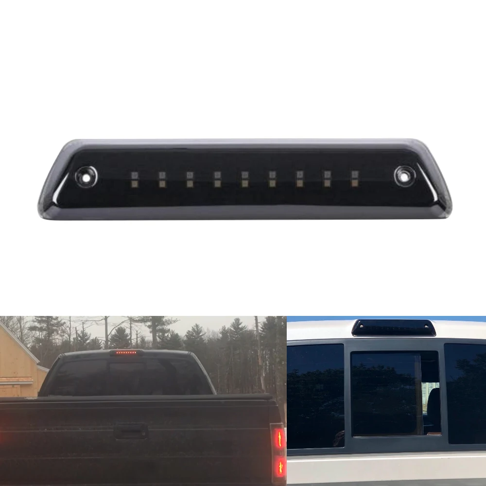 1PC Smoke Truck Trailer Rear Light High Third Brake Lights 3rd Stop Light for Ford F150 2009 2010 2011 2012 2013 2014 LED Light (5)