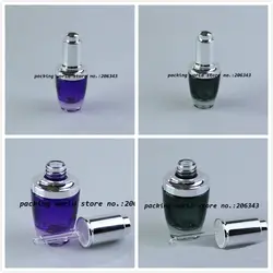 20 мл черный/фиолетовый стеклянный флакон-капельница сыворотка жидкость/Сущность/эфирное масло, содержащей, насос флакон-капельница
