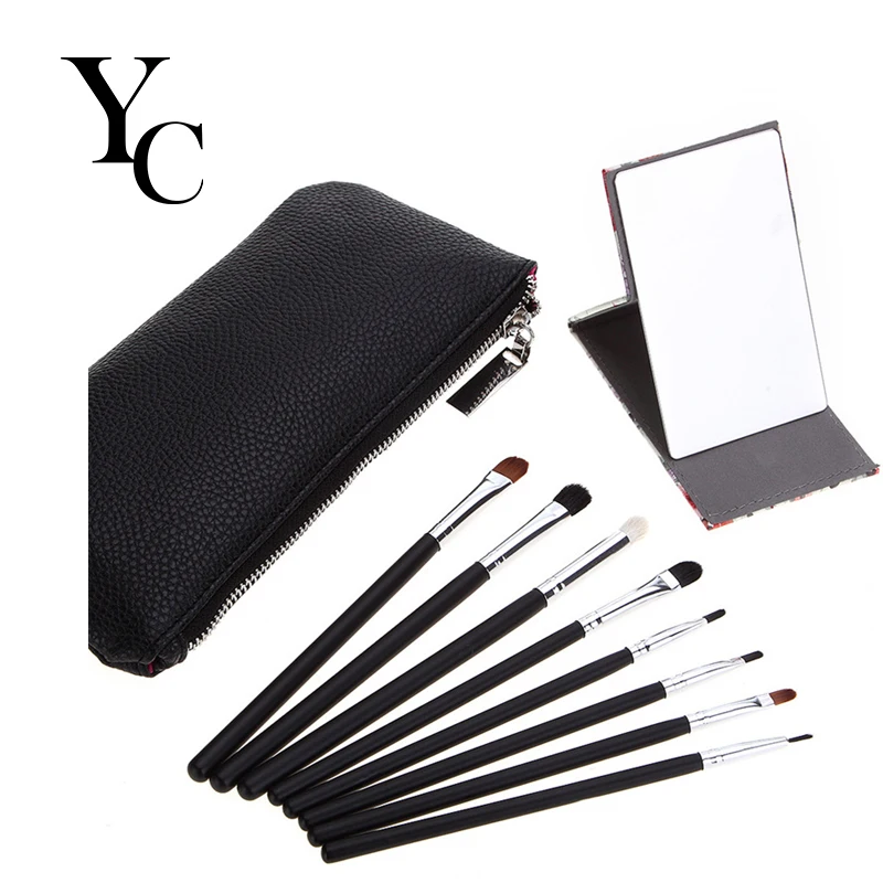 

Yansh Professional Makeup Brushes 8pcs Make Up brushes Set Eyebrow nose Eyeshadow Lip Eyeliner Makeup Brush Set +mirror