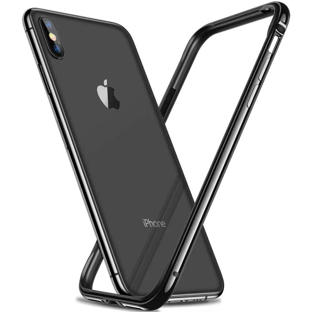 Чехол Ascromy для Iphone 8, 7, 6, 6s Plus, X, алюминиевый, ТПУ, гибридный, противоударный, бампер, чехол для Iphone 11 Pro, Max, XS, MAX, XR, 11pro - Цвет: Черный