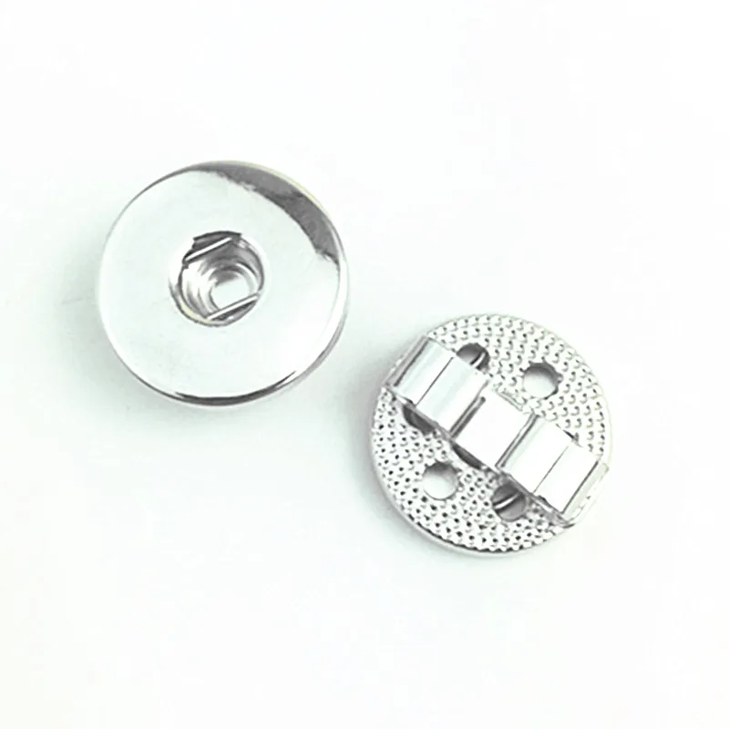 Wholesale Silver Alloy Snap Button Slide Charm Base For Leather Bracelet Belt Fit 18MM Replaceability DIY Jewelry | Украшения и