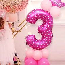 32 pouces ballon numérique enfants anniversaire dessin animé gonflable enfants fête d'anniversaire décoration fête chapeau colonne ballon jouet