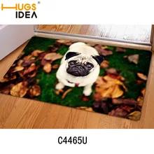 HUGSIDEA Нескользящие домашние ковер для Спальня Гостиная Кухня Творческий животных мопса узор Tapetes ковры 40*60 см коврик