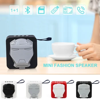 

Multifuntional Bluetooth Speaker Iron Man Mask Mobile Phone Bracket Stand Loud Stereo Sound Speaker for PC iPhone Huawei Xiaomi