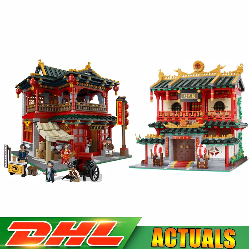 

Xingbao 01002 The Beautiful Tavern + 01004 The Chinese Martial Arts Building Blocks Bricks DIY Toys for Children Christmas Gifts