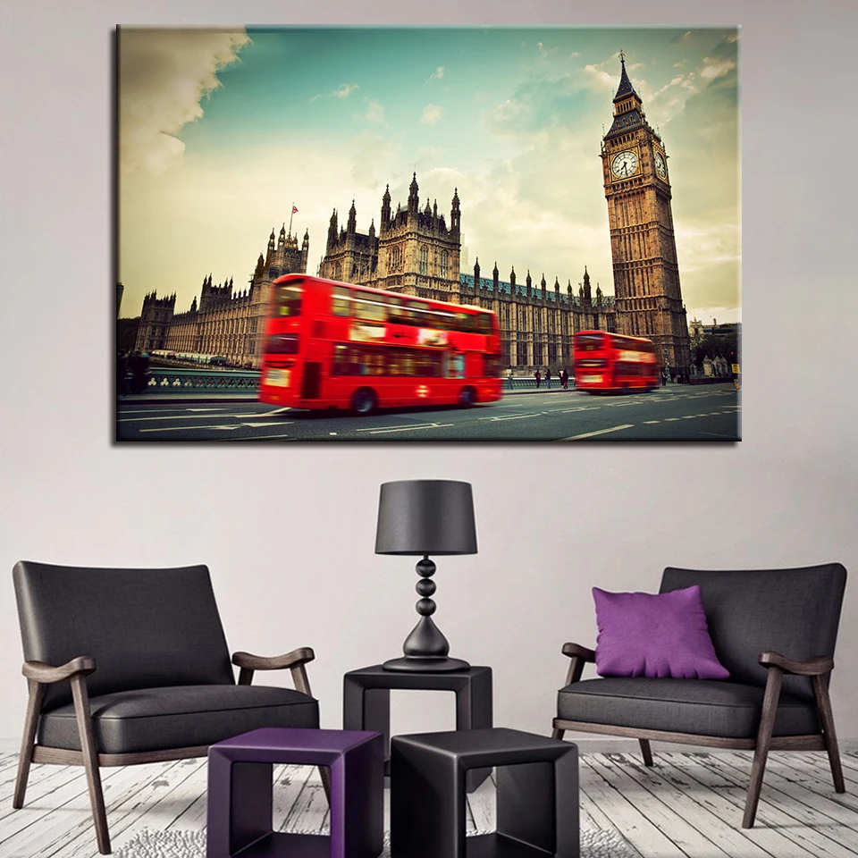 Lienzo Hd Impresiones Hogar Pintura Decorativa 1 Piezas Big Ben