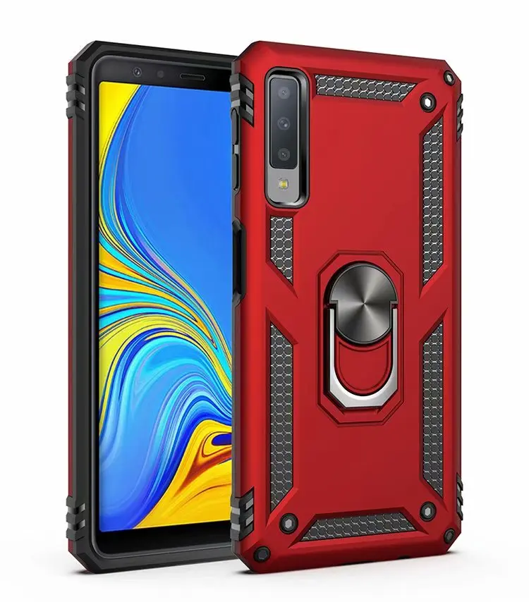 

UYFRATE Hybrid Dual Layer Magnet Finger Ring Kickstand Armor Case For Samsung Galaxy A7 2019 A9 A70 A50 A40 A30 A10 M20 M10 S10