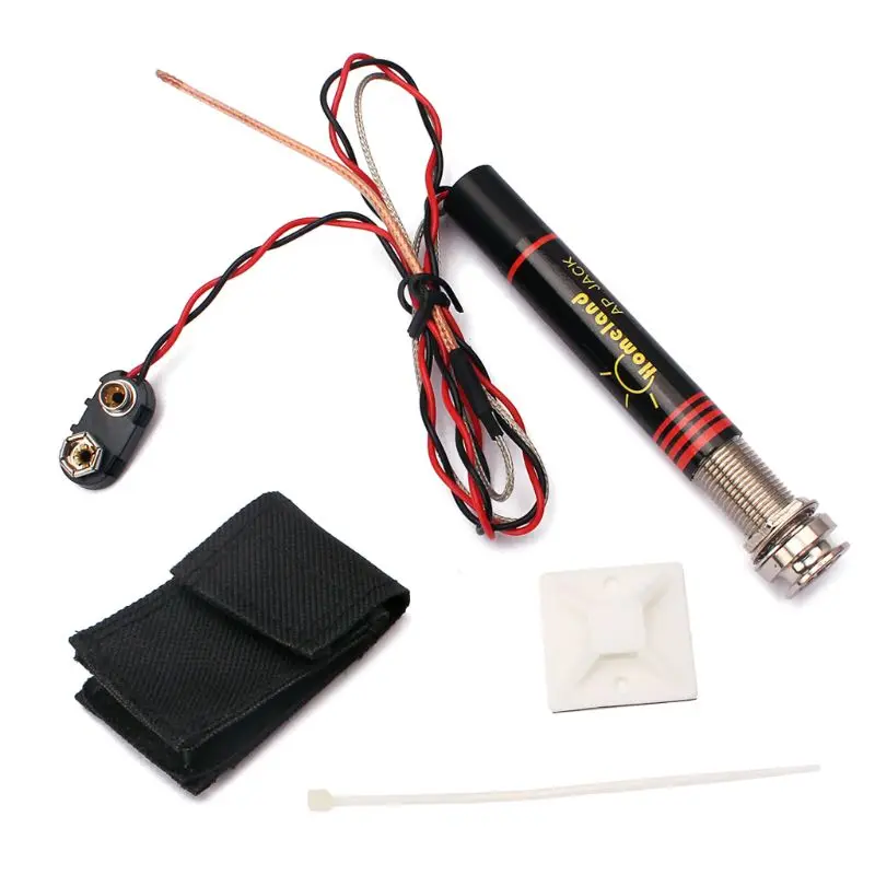 

Guitar Active Preamp Piezo Pickup Endpin Jack Base Kit For Acoustic