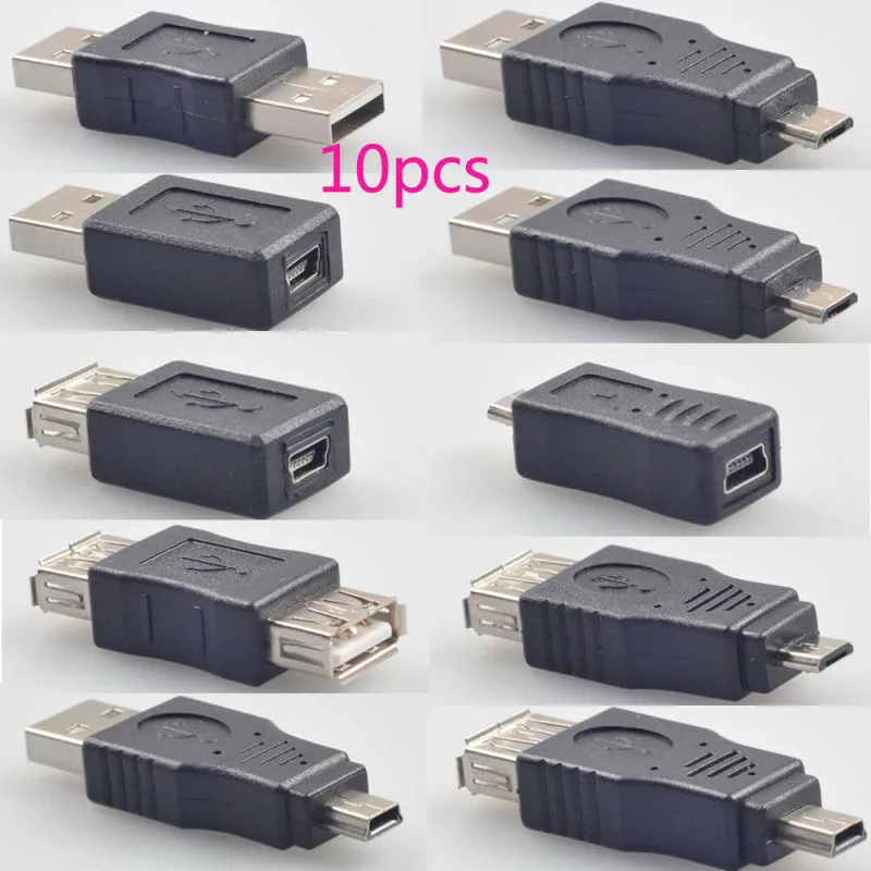 

10PCS a Lot OTG F/M USB Male To Female Micro Mini Changer USB Adapter Converter 5 Pin