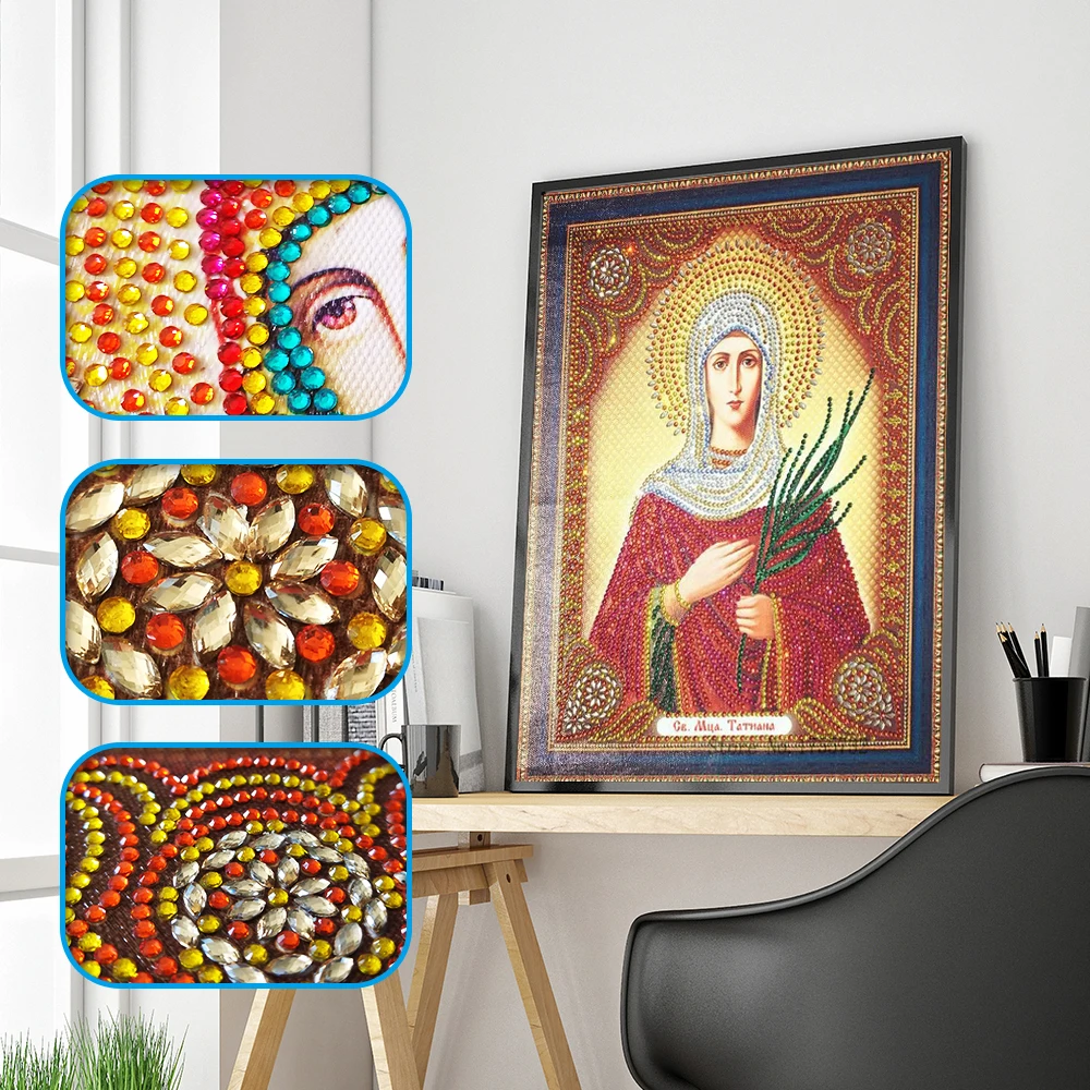 DIY Алмазная картина крестиком люди 3D Мозаика специальная форма религиозная