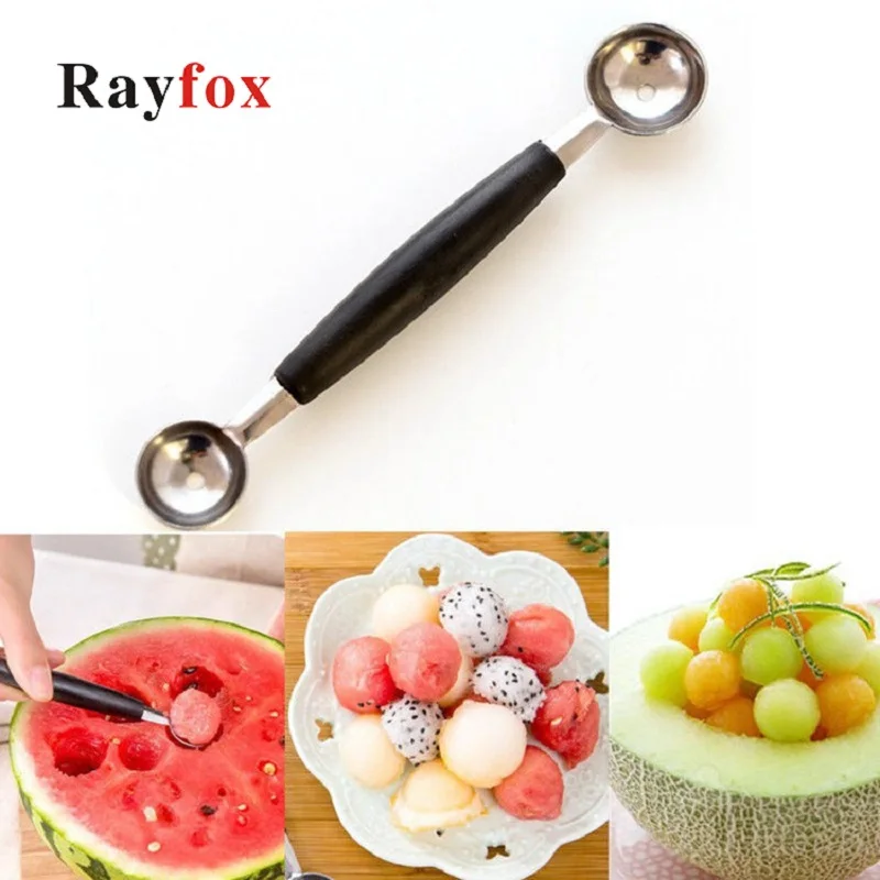 

Kitchen Gadgets Double-Headed Multi-purpose Stainless Steel Watermelon Digger Fruit Spoon Digging Ball Spoon Kitchen Accessories