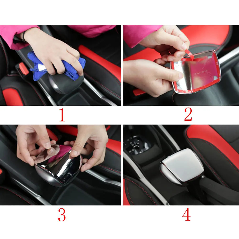  Car Styling Handbrake Cover Fit for Peugeot 2008 2014 2015 2016 2017 2018 Hand Brake Decoration Tri