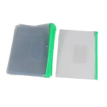 20 шт зеленый прозрачный Размер A5 бумажный слайдер Ziplock застежка папки Файлы сумки