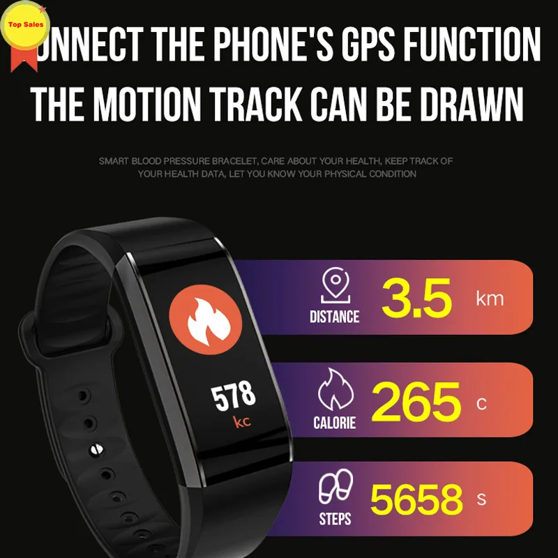 

Sports Smart Bracelet 2019 IP67 Waterproof Smart Wristband Hear Rate Blood Pressure Monitor Fitness Tracker Pedometer Wristband
