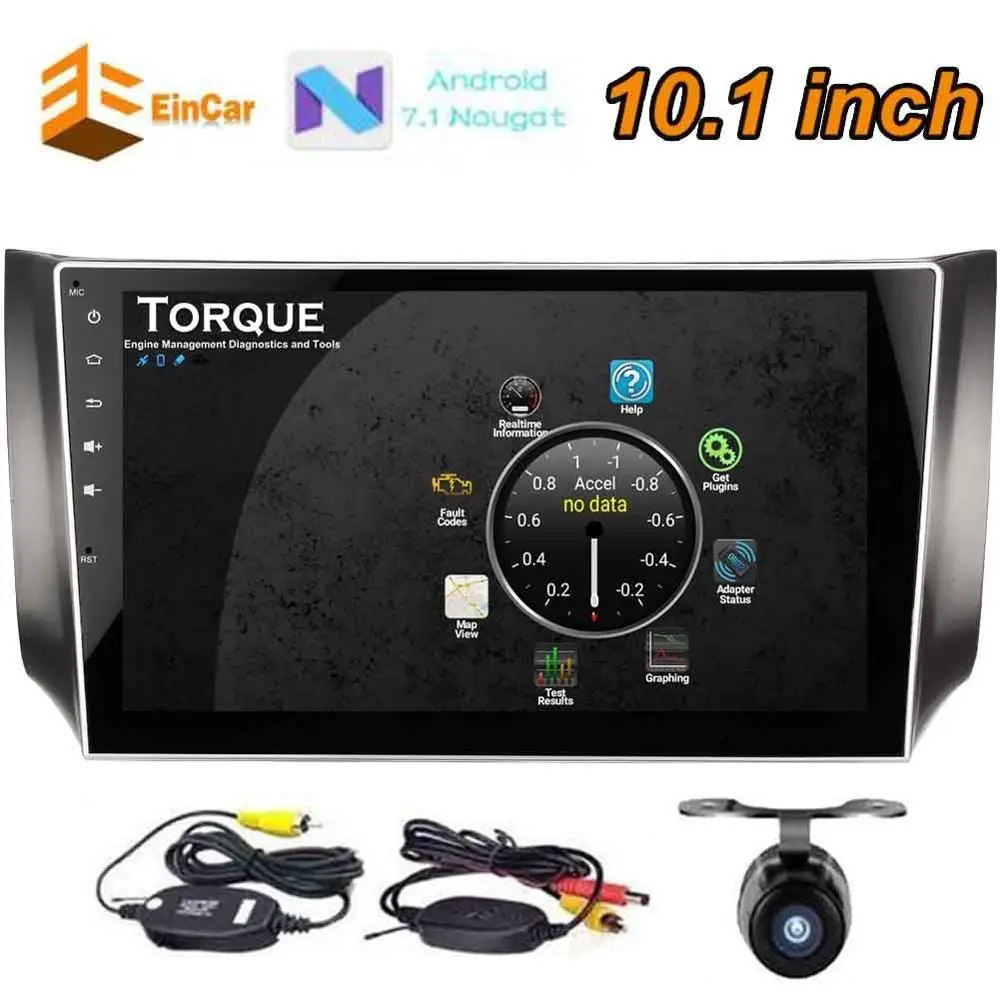 font b Wireless b font Rear Camera Android 7 1 Car pc Stereo 10 1