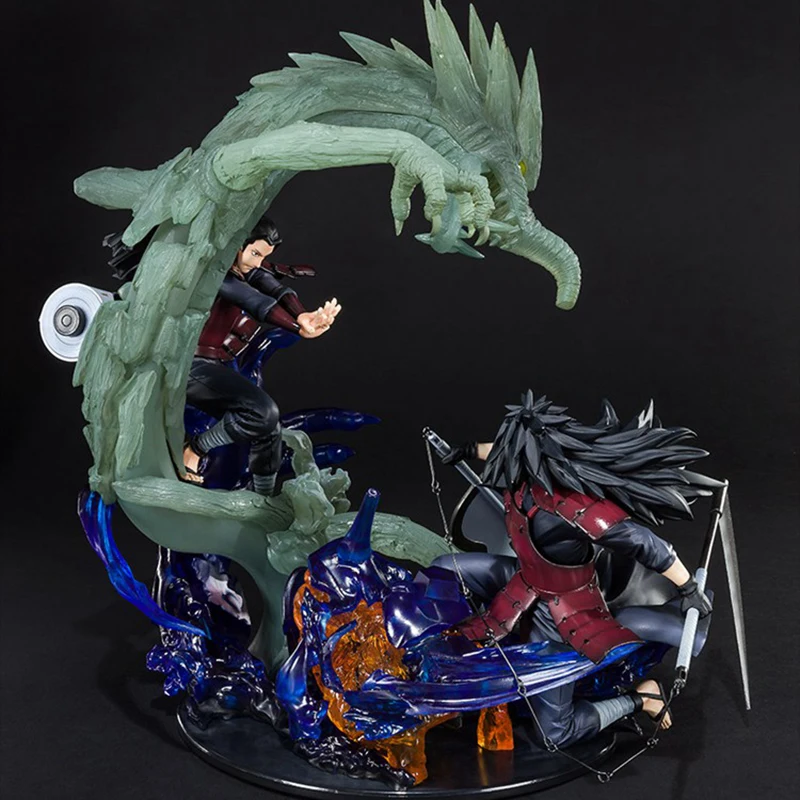 В наличии Наруто ПВХ фигурка Zero Uchiha Susanoo Kurama relance Madara Senju Hashirama Коллекция