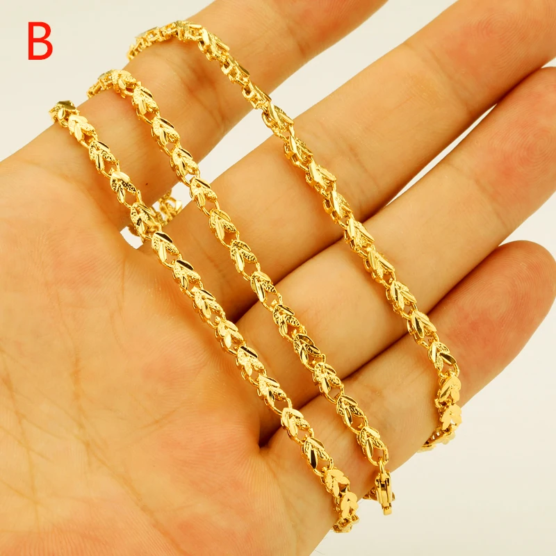 JHplated 60 см/8 стиль эфиопские ожерелья для женщин золотой цвет украшения Африки Эритрея цепи - Окраска металла: B