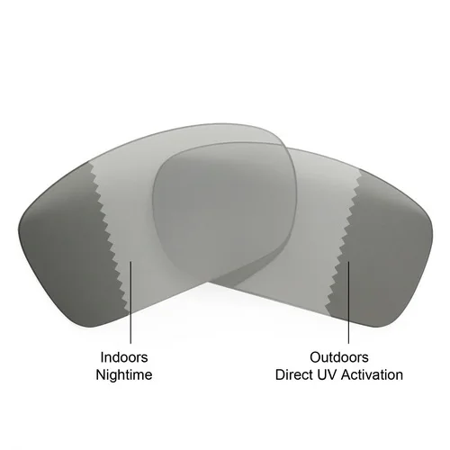 Поляризованные Сменные линзы Mryok для солнцезащитных очков в форме турбины Оукли(только линзы)-несколько вариантов - Цвет линз: Grey Photochromic