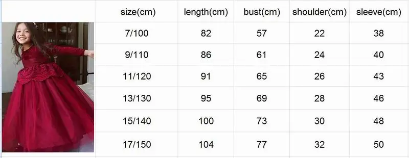 Новинка года, осенне-зимнее платье принцессы для девочек, кружевное газовое платье с длинными рукавами до щиколотки+ пояс, одежда для детей возрастом от 3 до 10 лет, E507
