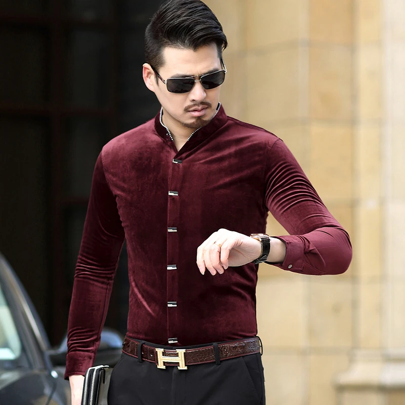 velvet dress shirt