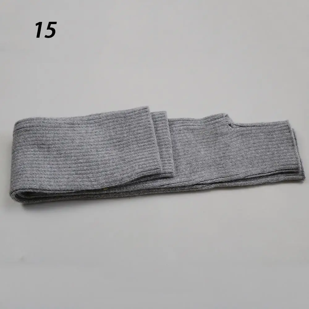 15-Light Grey Sparsil женские осенние кашемировые перчатки длинные мягкие вязаные варежки теплые зимние однотонные Женские варежки Mujer Длина до локтя 40 см перчатки - Цвет: 15-Light Grey