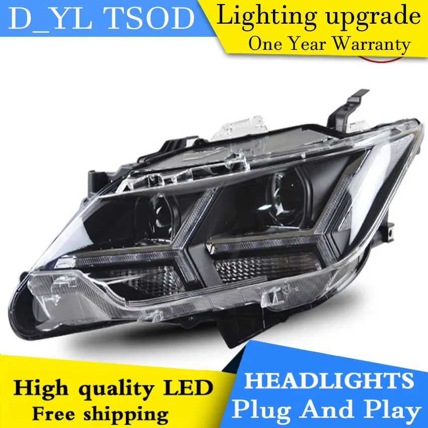D_YL стайлинга автомобилей Фара для Toyota Camry V55 фары 2015 2016 светодиодный DRL H7 D2H Hid